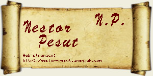 Nestor Pešut vizit kartica